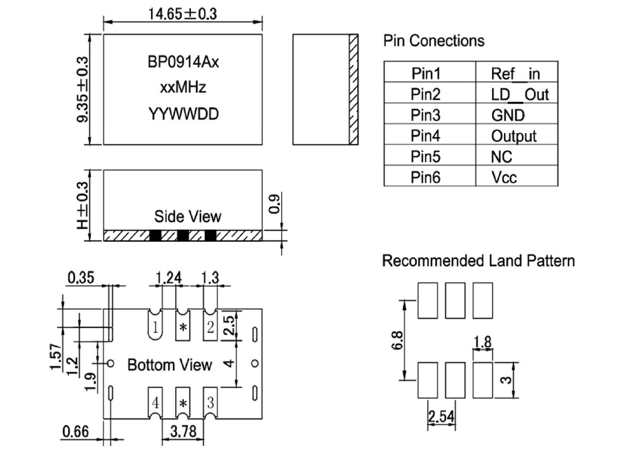 Size14mmx9mm Phase Locked Loops Module